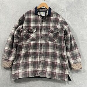Alaska Wilderness Gear 1959 Flannel Men XL Southwestern Barn Cowboy Quilted Snap